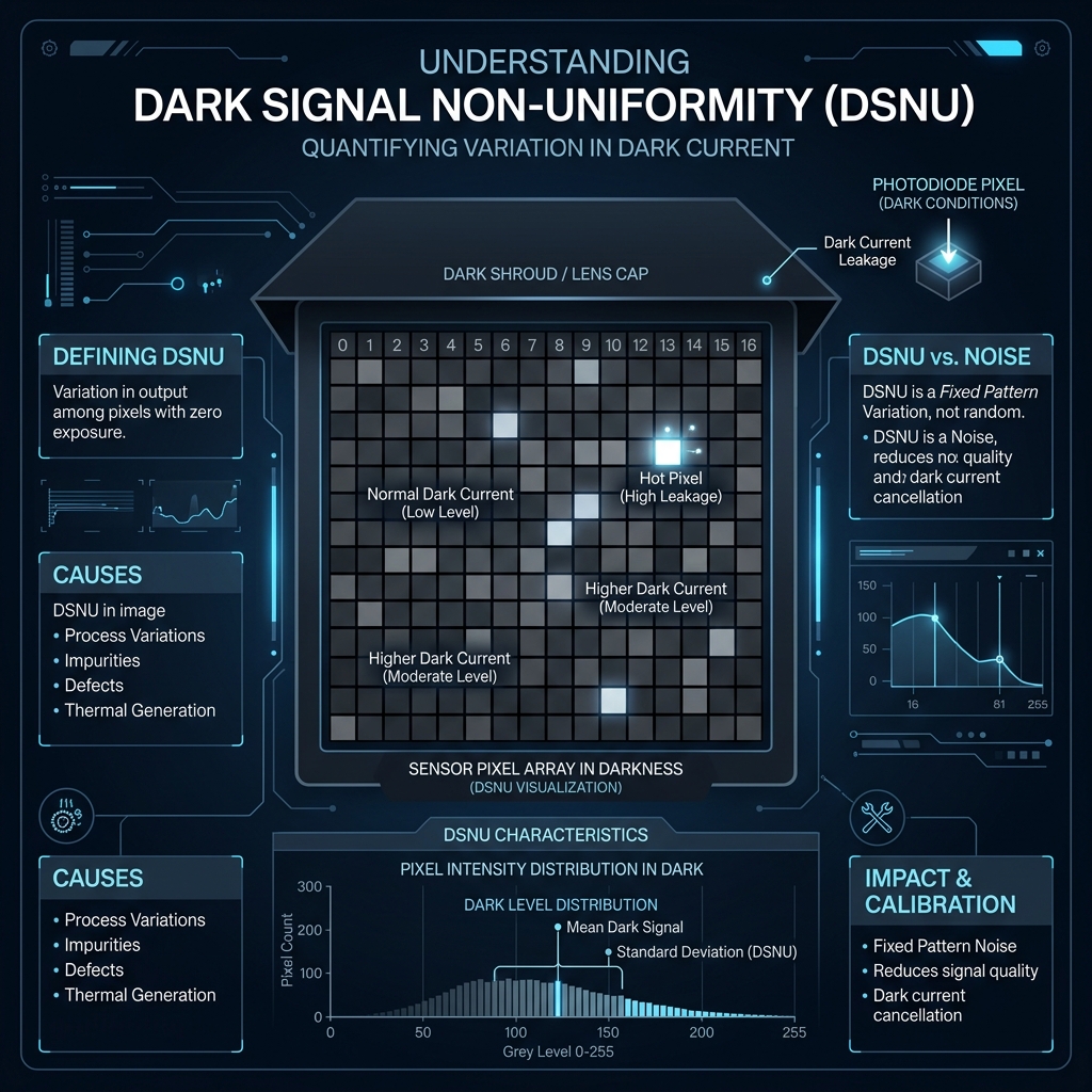 DSNU 暗场响应不均匀性物理原理图